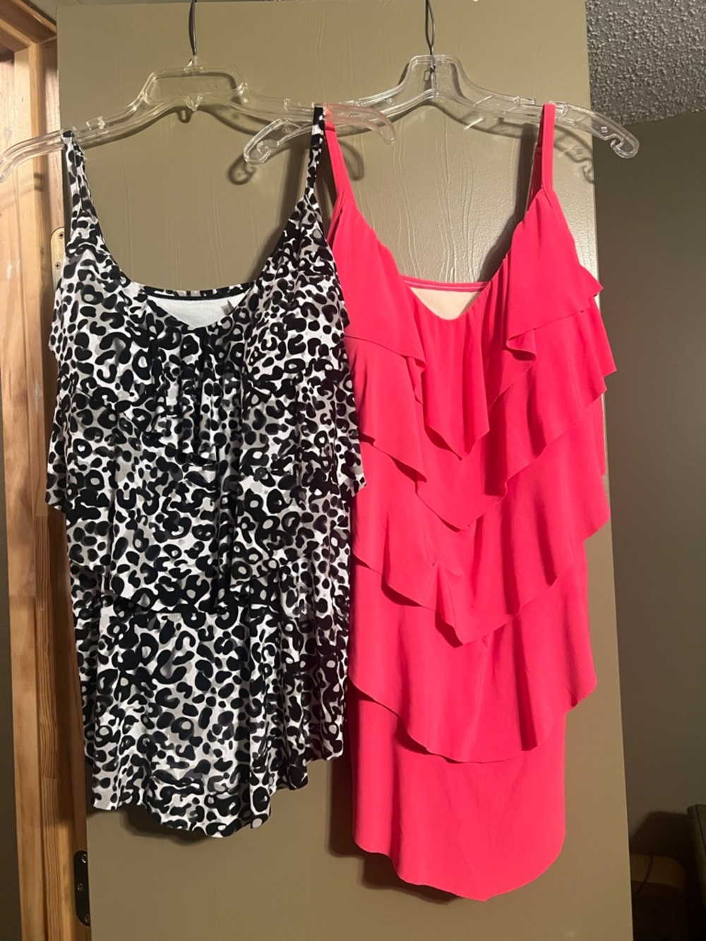 Women’s Tankini Bundle (set of 2) - Pink and black leopard Swimwear